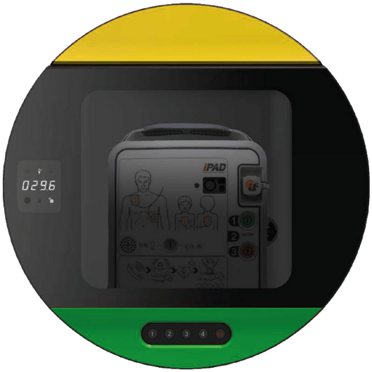 DefibSafe 3 AED Cabinet (Green/Yellow)
